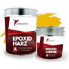 MANADATEC MANADETEC Resina epossidica 2k per rivestimento di pavimenti 5kg I Giallo traffico RAL 1023 I Senza solventi, ecologico, inodore I Rivestimento per pavimenti di garage e cantine I Antiurto