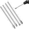 GIONAR Set di 4 punte in carburo di tungsteno, punte extra lunghe per intaglio del legno da 145-154 mm, punte per incisione con gambo da 6,35 mm, punte rotanti per metallo e legno, per incisione,