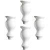 JIAOLUN123 4 Gambe per Mobili in Legno Tipo di Zucca Piedini per Mobili Cabinet Piedi del Divano Tavolo Letto Armadio Guardaroba,Bianco(15cm)