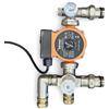 Wärmer System - Kit Pompa e Valvola Miscelatrice per Riscaldamento a Pavimento con Controllo Termostatico (35-60°C), Corpo in Ghisa Grigia, Arancione/Argento