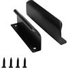 AMONENZ 2 Pezzi 120 mm Maniglia per Porta Scorrevole, Nera Maniglia Nera per Armadietto, Moderna Cassetto Curvo Maniglia Pull, per Armadi, Cassetti, Porte Balcone