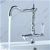 Futchoy Rubinetto da bagno in ceramica anticata, stile retrò