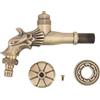 Baxnore Rubinetto in ottone antico Rubinetto per lavandino del bagno a forma di cavallo in bronzo vintage G1/2 Filettatura interna Rame puro Design efficiente per l'acqua per vanit