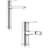 Generico Set di Rubinetti lavabo e bidet cromo, Miscelatore alto e per bidet monocomando - Boleco