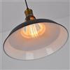 LEDSone Lampadari a sospensione vintage industriali in metallo in stile moderno retrò, paralumi antichi per plafoniere, paralumi per luci in camera da letto. (Nero interno Bianco)
