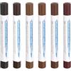 QUARKZMAN Stucco Legno Stick 6 Colori Cera per Legno Ritocchi Riparazione Mobili Pastelli Cera per Legno Marrone Pastello Teak Marrone Noce