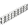 Gedotec Griglia di ventilazione marrone Griglia ventilazione con Rastclips & Lamelle Griglia di ventilazione angolare 458 x 65 mm Grata per porta in plastica Qualità di marca per il tuo Zona living