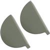 Generic Pomelli semicircolari per cassetti per cucina e bagno, in lega di alluminio, 100 mm, 2 confezioni
