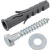 AERZETIX - Kit di 25 tasselli in nylon con collare Ø14x70 mm per materiali pieni + 25 viti tirafondi Ø10x70 mm + 25 rondelle larghe per bullone M10