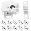 Uonlytech 20 Set Serrature a Molla Sfera per Porte Armadio in Ferro Argento, Facili da Installare Alta Durezza, per Mobiletti da Cucina e Armadietti