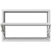 Framex Finestra per seminterrato in PVC Bianco 100 x 60 cm (1000 x 600 mm), a Doppio Vetro, con Apertura a Vasistas e a Battente - Finestra in Plastica per seminterrati, garage