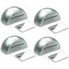 HASWARE Fermaporta magnetici autoadesivi - Set di 4, ammortizzano l'urto, riducono il rumore, proteggono mobili e pareti (Magnetico argento)