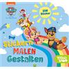 Schwager & Steinlein Verlag GmbH PAW Patrol Stickern, Malen, Gestalten. Mit 250 Stickern. Für Kinder ab 3 Jahren: Werde kreativ mit Chase, Marshall, Skye und den Hunden aus der Abenteuerbucht. Mit bunten Aufklebern