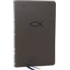 Thomas Nelson The Holy Bible: New King James Version, Gray Leathersoft, Thinline Bible: Youth Edition: Red Letter, Comfort Print