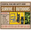 Chartwell Books Survive the Outdoors Kit: Essential Gear and Safety Guide - Contains: Compass with Carabiner, Multi-tool, Flint Striker, Reflective Sheet, Survival Guide
