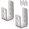 Sihnman 2 x 4 (3,8 x 8,9 cm) staffe per barriera per porte (2 pezzi) | Supporto per barra aperta a goccia in acciaio inossidabile di grado marino, staffa a U per legname da 2 x 4 come rinforzo per porte di