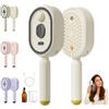 Generico Electric Spray Air Cushion Massage Comb,Pettine Elettrico Per Massaggio Con Cuscinetti Ad Aria,Ricaricabile Spazzola Per Oli Essenziali A Vapore (Cream White)