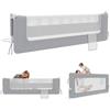 LZQ Zanzariera per letto per bambini, pieghevole, protezione contro le cadute, protezione dal letto, per bambini, protezione contro le cadute (grigio chiaro, 180 cm)