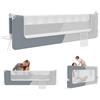 LZQ Zanzariera per letto per bambini, pieghevole, protezione contro le cadute, protezione dal letto, per bambini, protezione contro le cadute (grigio scuro + grigio chiaro, 180 cm)