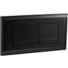 Empyreal Placca di Comando per Cassetta WC,Compatibile con Geberit Twinline 30&UP130,con Set di Leve e Telaio di Montaggio, Piastra Attuatore di Ricambio,Doppio Scarico,340 x 185mm(Opaco Nera)