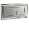 Empyreal Placca di Comando per Cassetta WC,Compatibile con Geberit Twinline 30&UP130,con Set di Leve e Telaio di Montaggio, Piastra Attuatore di Ricambio,Doppio Scarico,340 x 185mm(Cromo)