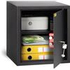 HomeSafe HV38K Cassaforte Grande Dimensioni con Chiave, 38x35x35cm (HxLxP), Cassaforte da Armadio per Sicurezza Domestica, Cassa Forte per Soldi, Gioielli, Documenti e Oggetti di Valore