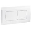 Empyreal Placca di Comando per Cassetta WC,Compatibile con Geberit Twinline 30&UP130,con Set di Leve e Telaio di Montaggio, Piastra Attuatore di Ricambio,Doppio Scarico,340 x 185mm(Bianc)