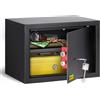 HomeSafe HV25K Cassaforte Piccola con Chiave, 25x35x25cm (HxLxP), Cassaforte da Armadio per Sicurezza Domestica, Cassetta di Sicurezza per Soldi, Gioielli, Documenti e Oggetti di Valore
