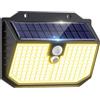 nipify nifipy Luce Solare LED Esterno, Faretto LED da Esterno Solare, 138 LED Lampada Solare da Esterno con Sensore di Movimento, 3 Modos IP65 Impermeabile Luci Solari da Giardino, per Parete Garage