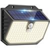 nipify nifipy Luce Solare LED Esterno, Faretto LED da Esterno Solare, 138 LED Lampada Solare da Esterno con Sensore di Movimento, 3 Modos IP65 Impermeabile Luci Solari da Giardino, per Parete Garage 4 Pezzi