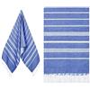 Eucomir Fouta Telo Mare Grande 90 * 180CM,Asciugamano da Spiaggia,Teli Mare Spiaggia Antisabbia Leggero frange,Super Assorbente e Asciugatura Rapida,Telo da Bagno Lo Piscina/Viaggi/Campeggio,Blu Navy