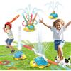 Kssvzz 4 in 1 Giochi da Giardino per Bambini, Tartaruga Spruzzino Acqua da Giochi da Esterno, Gioco Lancio Anelli, Jump Challenge, Lanciatore di Baseball, Giochis Acqua Bambini 3 4 5 6 7 8 9 10 Anni