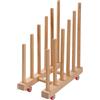 BROTOSPAC Scaffale per riporre oggetti artistici con ruote con freno, stendibiancheria in legno per telai, stampe su tavolette da disegno, blocchi di carta e perfetto per studi, gallerie, musei,