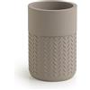 Gedy Thea Portaspazzolini da Bagno Realizzato con Materiale Resina di Colore Grigio, Porta Spazzolini Bagno con Fondo Antiscivolo, Dimensioni Base Circolare Ø 7,5 x H 10,5 cm Accessori Bagno