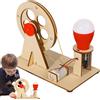 Generico Generatore A Manovella - Costruzione In Legno Per Scienze Educative Da 20 Cm, Modello Elettrico | Apprendimento STEM Per Bambini Esperimento Con Lampadine Giocattolo Fai-da-te Attività In Aula Sco