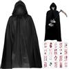 Booaee Costume da Tristo Mietitore, Vestito Halloween Costume Morte Bambino, Morte Costume di Halloween Costume Bambino, Halloween Costume Bambina Halloween Bambina 10 Anni Clown Horror (sishen140)