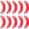 Penitue 10pz Connettori per Pista con Hot Wheels, Kit la Costruzione di Binari Curvi a 90 Gradi Kit La Costruzione di Piste per Macchinine Giocattolo Compatibili con Hot Wheels (Rosso)