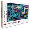 Generic Musica Puzzle 4000 Pezzi Adulti, Puzzle Legno con Scatola 141x87cm, Idea Regalo Uomo e Donna, Giochi Divertenti per Familiar, Squisita confezione Regalo, Estate Decorazioni Casa, (Blu) 9-5167