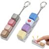 GWEOR 2 Pezzi Fidget Toy Antistress Portachiavi, Clicker con 4 Pulsanti per Sollievo Ansia e ADHD, Giocattolo Sensoriale Portatile per Ufficio e Scuola, Idea Regalo Adulti