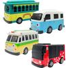 SHDIEHJFMLDH 4 Pezzi Mini Pull Back Cars,Macchinine Bus Giocattolo per Bambini,Mini Metallo Auto Giocattolo,Per Giochi Educativi Per Bambini, Ragazzi E Ragazze, Regalo Per Feste Di Compleanno
