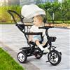 Kedia YR248272 - Triciclo per bambini, con barra di spinta, per bambini a partire da 1 anno, per ragazzi e ragazze, idea regalo (YR248272_grigio)