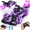 Joellfuner Macchina Telecomandata, Macchina Radiocomandata a 14 Canali a Doppio Getto, RC Car da 25Km/h con Luci e Musica, Regalo per Adulti o bambini di età superiore ai 3 anni (Viola)