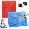 Zyluniy Tavola da Disegno Magnetico, Lavagne da Disegno con Piccole Palline Magnetiche in Acciaio con Penna, Magico Gioco Magnetico, Lavagna Magnetica Bambini Giocattolo Educativo per dai 3 Anni in Su