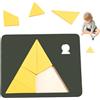 Peosaard Puzzle Triangolo, Puzzle rompicapo in Legno di Forma Irregolare, Gioco Educativo avvincente con Geometria Unica per Serate di Giochi in Famiglia, Triangolo