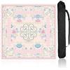 BORNERWHITE Chinoiserie - Tappetino per mahjong americano, con 1 borsa per il trasporto, 80 x 80 cm, con riduzione del rumore, antiscivolo, multiuso, per giocare a poker, carte, domino, giochi da