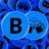 Nezyo Gettoni Birra Blu B, 200 Pezzi, Ø 24 mm, Plastica