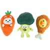Alasum 3 Bambole di Peluche a Forma di Verdura Carote Morbide Giocattoli per Bambini in Cotone Pp e Tessuto per Decorazione Casa e Giardino