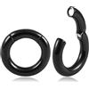 Vankula Pesi per Lobi Peso Dilatatori lobo orecchie ear weight Cerchio in Acciaio inossidabile piercing espansori Gioielli Uomo Donna 6mm(2G) Nero