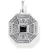 THOMAS SABO PE950-507-11 - Collana da uomo, in argento sterling 925 annerito, dimensioni: 28 x 20 mm, H: ca. 28mm / B: ca. 20mm, Argento sterling, Onice