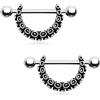 Melighting 14G Capezzolo Piercing di Polpo Anello Capezzolo in Acciaio Chirurgico 316L 14mm, Acciaio Inossidabile